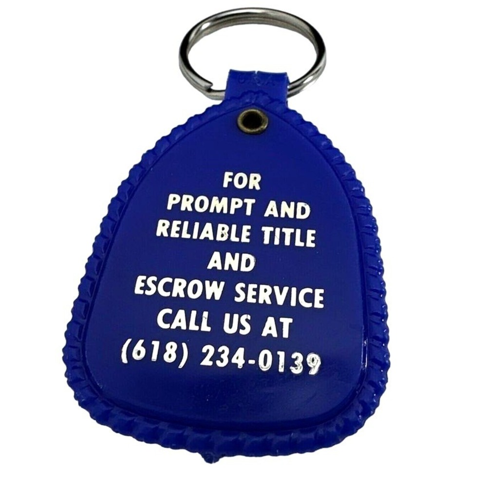 Lawyers Title‎ Insurance Corporation Belleville IL Keychain Blue